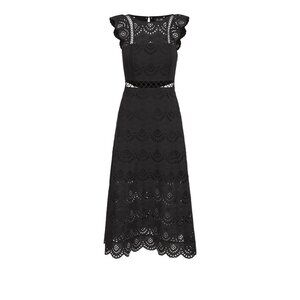 Sam Edelman Eyelet Midi Dress size 4 in black